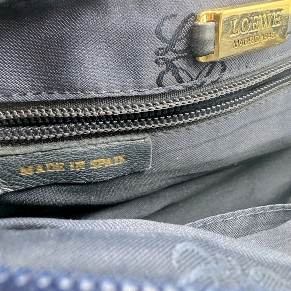 Auth Loewe Super Soft Blue Nappa Leather Mini Anagram Shoulder Bag Preloved - Picture 13 of 14